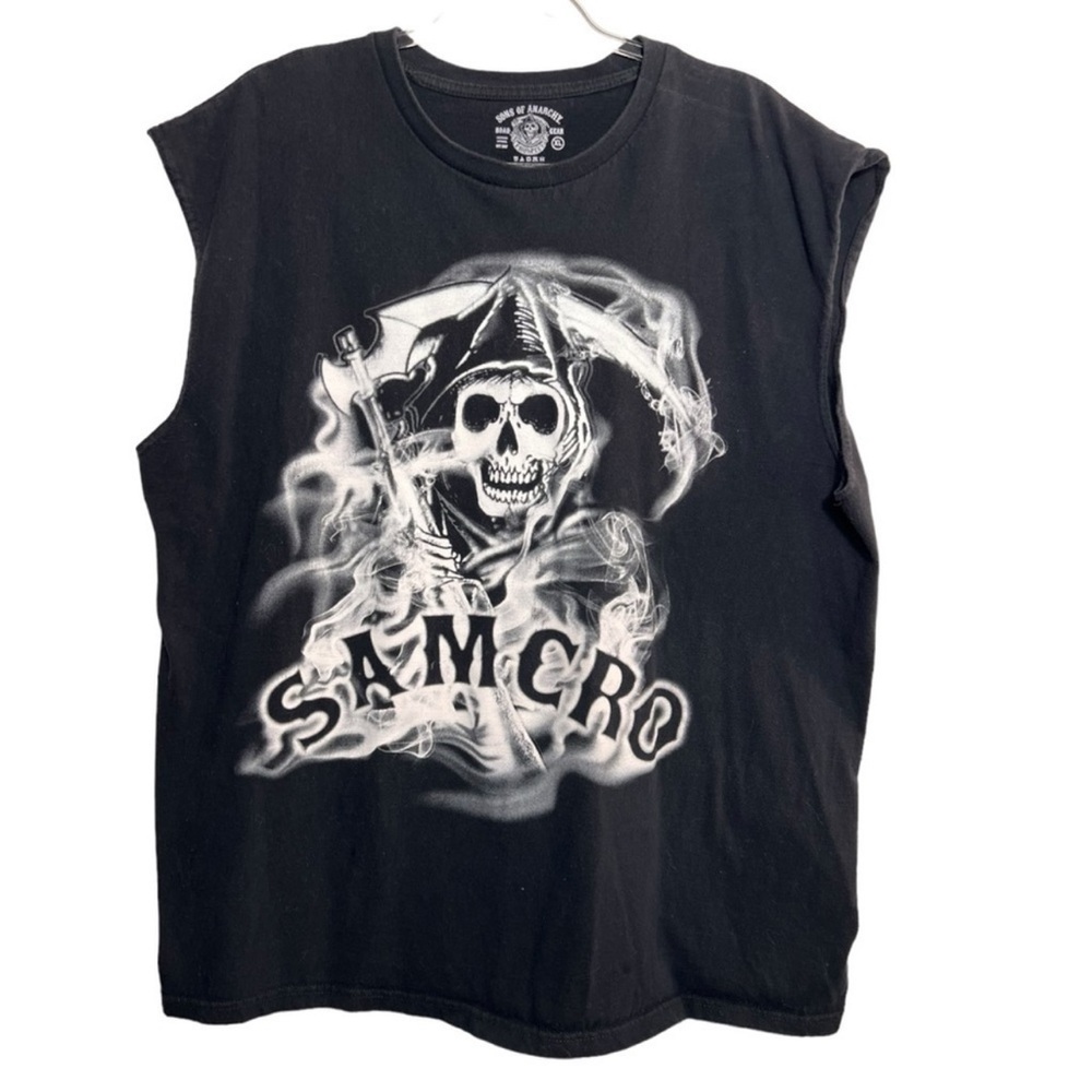 Sons of Anarchy SAMCRO  graphic sleeveless tee shirt Mens Xl